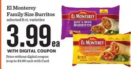 Mariano's El Monterey Family Size Burritos offer