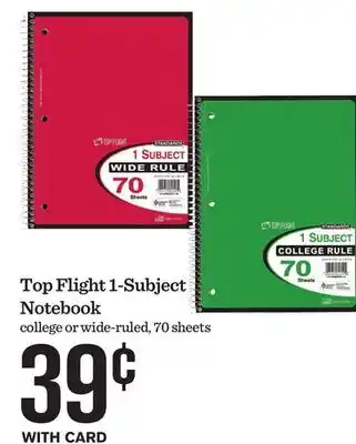 Mariano's Top Flight 1-Subject Notebook offer