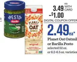 Mariano's Planet Oat Oatmilk or Barilla Pesto offer
