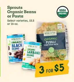 Sprouts Farmers Market Sprouts Organic Beans or Pasta offer