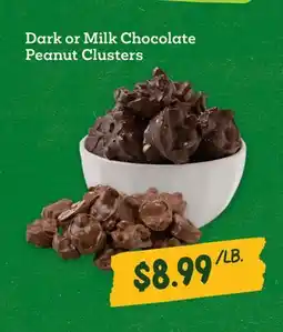 Sprouts Farmers Market Dark or Milk Chocolate Peanut Clusters offer