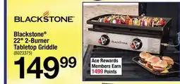 Ace Hardware Blackstone 22 2-Burner Tabletop Griddle offer