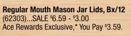 Ace Hardware Regular Mouth Mason Jar Lids, Bx/12 offer