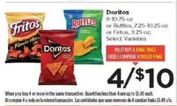 Food 4 Less Doritos, Ruffles or Fritos offer