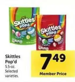 Safeway Skittles Pop'd offer
