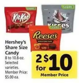 Safeway Hershey's Share Size Candy offer