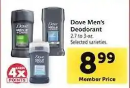 Safeway Dove Men's Deodorant offer