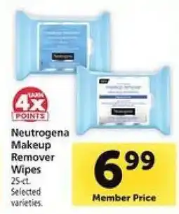 Safeway Neutrogena Makeup Remover Wipes offer