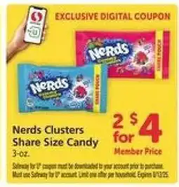 Safeway Nerds Clusters Share Size Candy offer