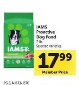 Safeway IAMS Proactive Dog Food offer