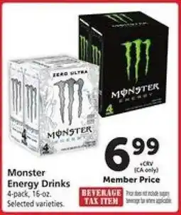 Safeway Monster Energy Drinks offer