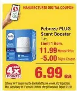 Safeway Febreze Plug Scent Booster offer