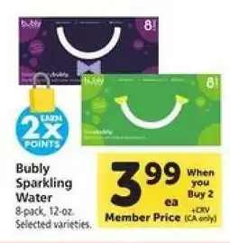 Safeway Bubly Sparkling Water offer