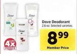 Safeway Dove Deodorant offer