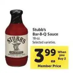 Safeway Stubb's Bar-B-Q Sauce offer