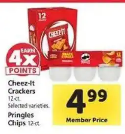 Safeway Cheez-It Crackers / Pringles Chips offer