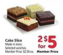 Safeway Cake Slice offer