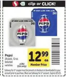 Safeway Pepsi offer