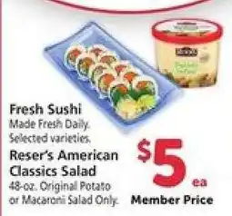 Safeway Reser's American Classics Salad offer