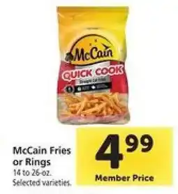 Safeway McCain Fries or Rings offer
