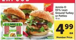 Safeway Jennie-O 93% Lean Ground Turkey or Patties offer
