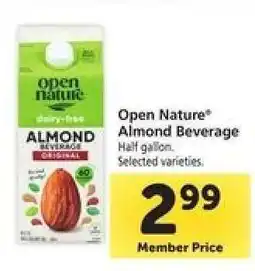 Safeway Open Nature Almond Beverage offer