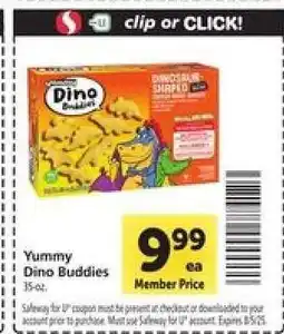 Safeway Yummy Dino Buddies offer