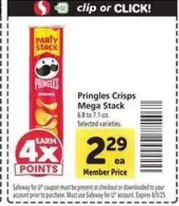 Safeway Pringles Crisps Mega Stack offer