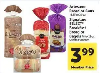 Safeway Artesano Bread or Buns offer