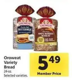 Safeway Oroweat Variety Bread offer