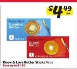 Winn Dixie Know & Love Butter Sticks offer