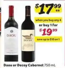 Winn Dixie Daou or Decoy Cabernet offer