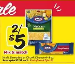 Winn Dixie Kraft Shredded or Chunk Cheese offer