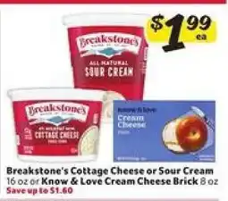 Winn Dixie Breakstone's Cottage Cheese or Sour Cream offer