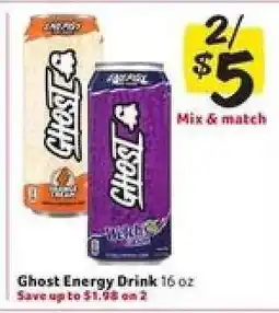 Winn Dixie Ghost Energy Drink offer