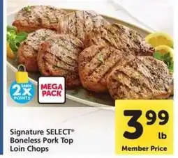 Safeway Signature SELECT Boneless Pork Top Loin Chops offer