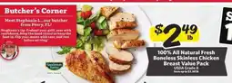 Winn Dixie 100% All Natural Fresh Boneless Skinless Chicken Breast Value Pack offer