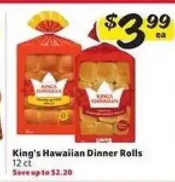 Winn Dixie King's Hawaiian Dinner Rolls offer