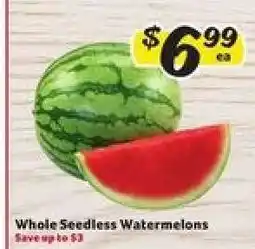 Winn Dixie Whole Seedless Watermelons offer