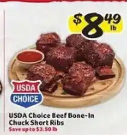 Winn Dixie USDA Choice Beef Bone-In Chuck Short Ribs offer