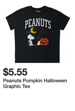 Five Below Peanuts Pumpkin Halloween Graphic Tee offer