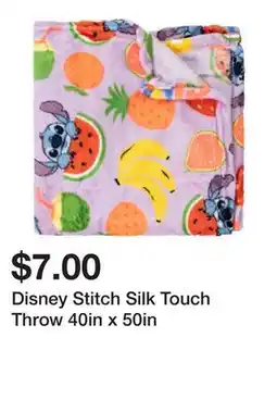 Five Below Disney Stitch Silk Touch Throw 40in x 50in offer