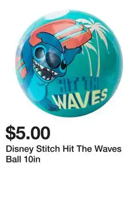 Five Below Disney Stitch Hit The Waves Ball 10in offer