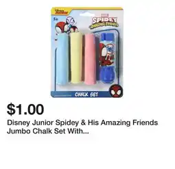 Five Below Disney Junior Spidey & His Amazing Friends Jumbo Chalk Set With Holder 4-Piece offer