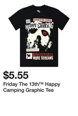 Five Below Friday The 13th Happy Camping Graphic Tee offer