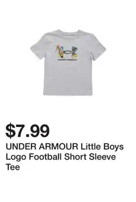 Marshalls UNDER ARMOUR Little Boys Logo Football Short Sleeve Tee offer