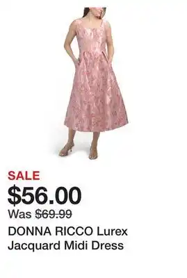 Marshalls DONNA RICCO Lurex Jacquard Midi Dress offer