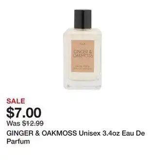 Marshalls GINGER & OAKMOSS Unisex 3.4oz Eau De Parfum offer