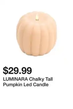 Marshalls LUMINARA Chalky Tall Pumpkin Led Candle offer