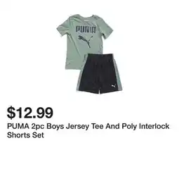 Marshalls PUMA 2pc Boys Jersey Tee And Poly Interlock Shorts Set offer